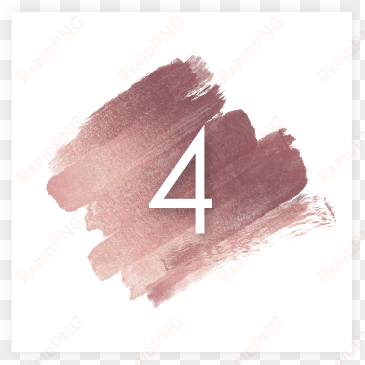 Brushstroke Table Number Set Digital Rose Gold - Number transparent png image