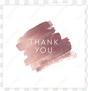 brushstroke thank you card rose gold - c shell