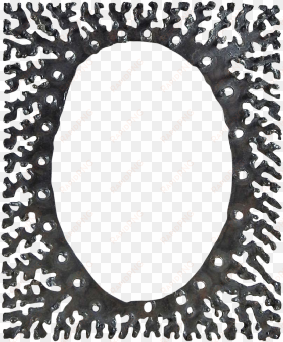 brutalist iron picture or mirror frame - circle