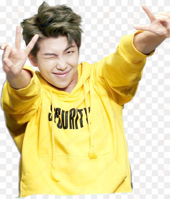 bts rap monster png - yellow namjoon no background