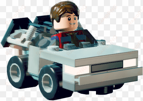 bttf footer martycar - lego dimensions back to the future delorean