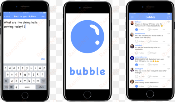 bubble 3devices black - iphone