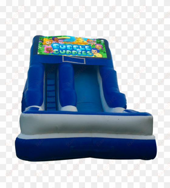 bubble guppies 16'wet or dry slide - inflatable castle