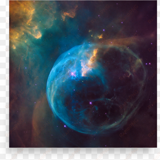 bubble nebula - ngc - bubble nebula real color