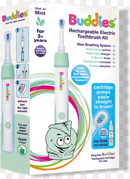 Buddies Rechargeable Electric Toothbrush Kit - Electric Toothbrush transparent png image