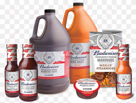 budweiser brewmaster's premium sauces - budweiser beer, 24 fl. oz. bottle