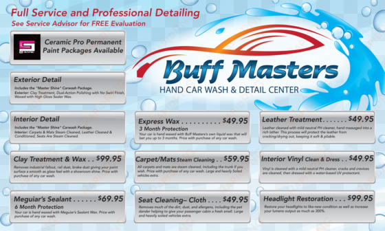 buff masters detailing prices - price