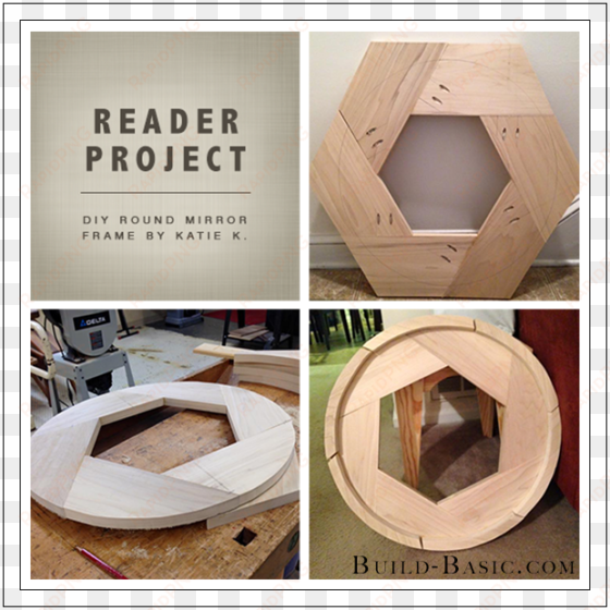 build basic diy round mirror frame by katie k - diy round window frame