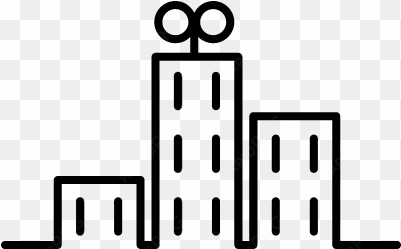 Buildings In The City Cartoon Outline Vector - Buildings Outline Svg transparent png image