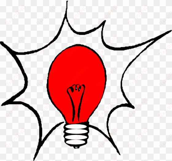 bulb clipart here - red light bulb clip art