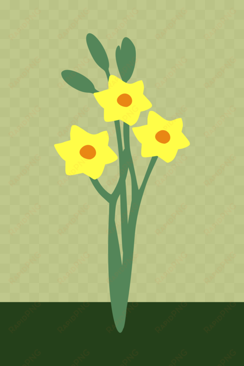 bunch-flowered daffodil floral design download - hoa thủy tiên vector