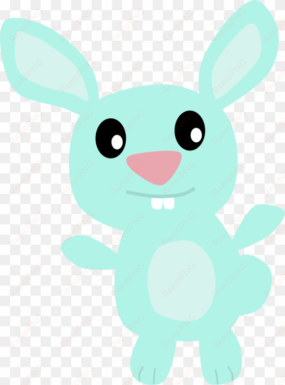 bunny big image png - blue bunny clip art