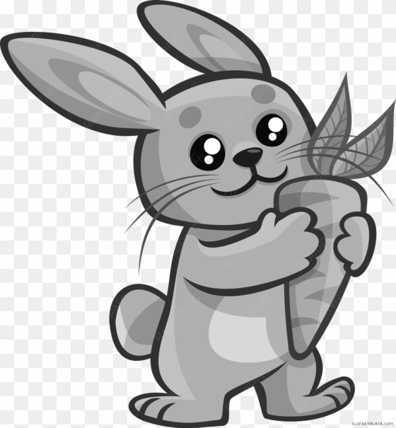 bunny with carrot clipart - bunny clipart