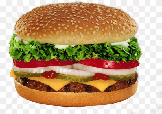 burger king whopper with cheese png image - lettuce on bottom of burger