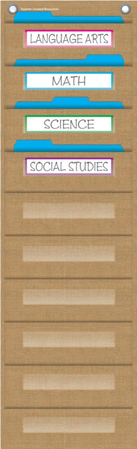 burlap 10 pocket file storage pocket - teacher created resources teacher created file storage