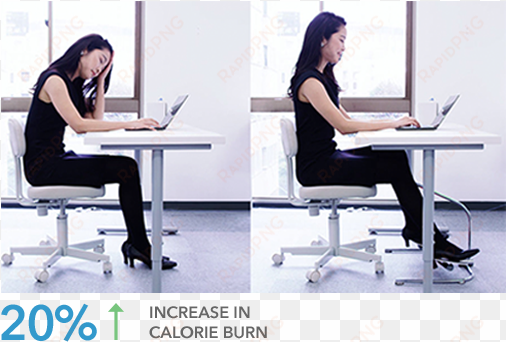 burn up to 20% more calories while sitting - desk