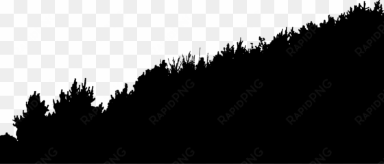 bushes silhouette png black and white download - vegetation silhouette