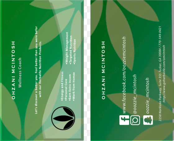 business card design by vicav for herbalife nutrition - herbalife