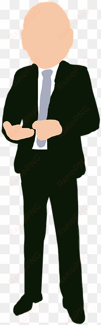 business person silhouette - man in suit clipart