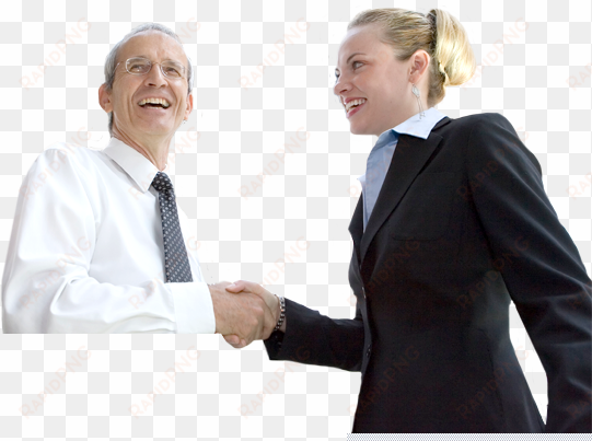 Business Women Shaking Hands With Science Professional - Business People Shaking Hands Png transparent png image