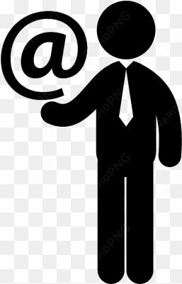 businessman with email symbol vector - onedrive sharing
