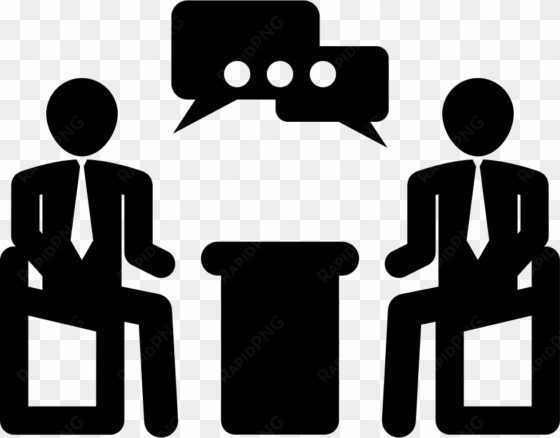 businessmen talking in business meeting comments - business meeting logo