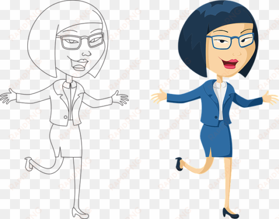 businesswoman clipart money - happy woman cartoon png