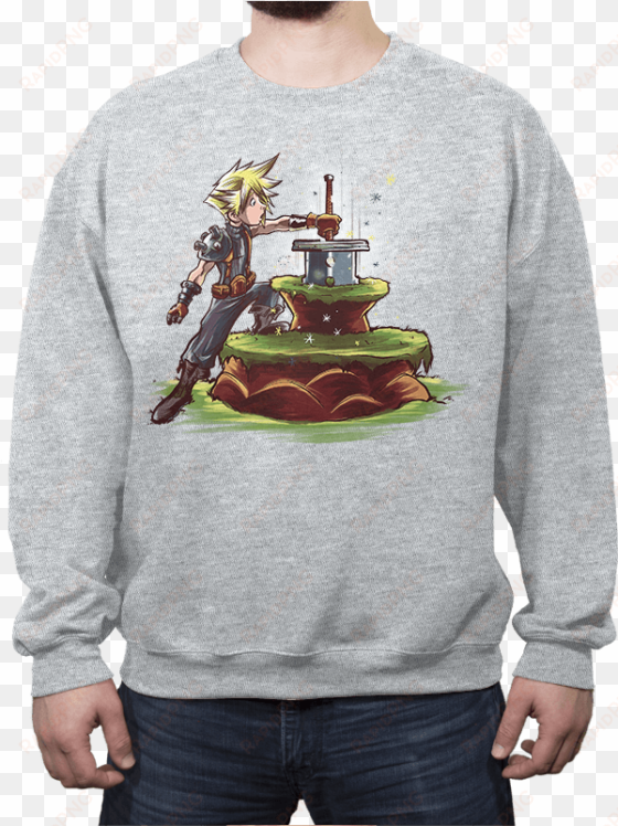 buster sword in the stone - sweater