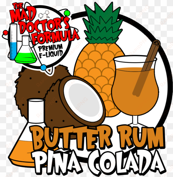 butter rum piña - pina colada logo png