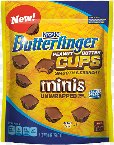 butterfinger minis or bites, buncha crunch, or raisinets - butterfinger peanut butter cups minis