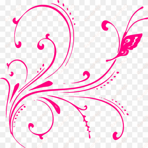 butterfly by hasnasone on - pink butterfly border png