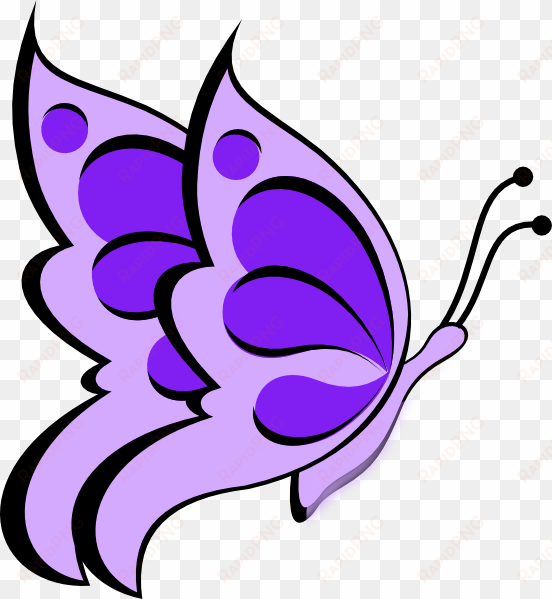 butterfly purple light 05 clip art - light purple butterfly clip art