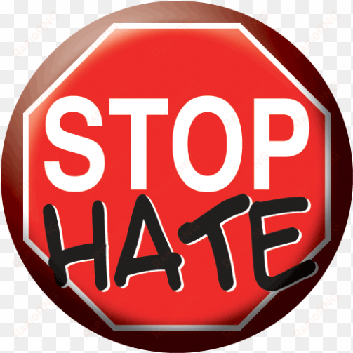 button - stop hate - discrimination of cyber bullying