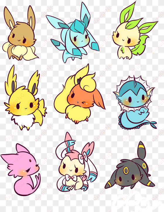 buttons are - all eevee evolutions drawing