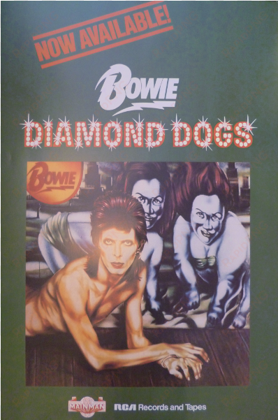 buy david bowie promotional poster - david bowie: diamond dogs (2016 remastered version)