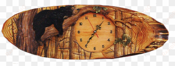 buy for only - large bear wall clock 35" x 9', wildlife clock