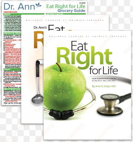 buy the combo, get a free grocery guide - dr. ann's eat right for life cookbook companion [book]