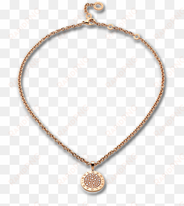 bvlgari bvlgari pave diamond pendant necklace, , necklace, - bvlgari bvlgari pave diamond pendant necklace