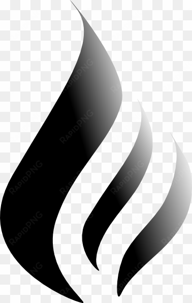 b&w flame logo clip art - silhouette flame