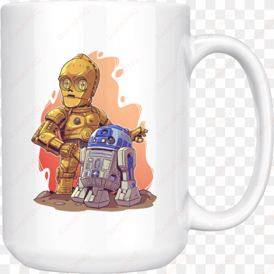 c3po and r2d2 chibi mug star wars - star wars r2d2 cartoons