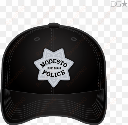 ca modesto police black hat front - police k9 hat