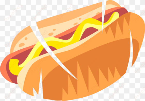 cachorro quente com mostarda livre de direitos vetores - hot dog