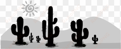 cactus fun with desert plants stencils saguaro silhouette - cactus in the desert black and white