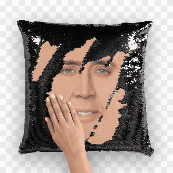 "cage face ﻿sequin cushion cover - cushion