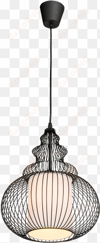 cage hanging light orient/ black/ aluminium/ pendulum - hanging lighting fixture with lattice shade - black