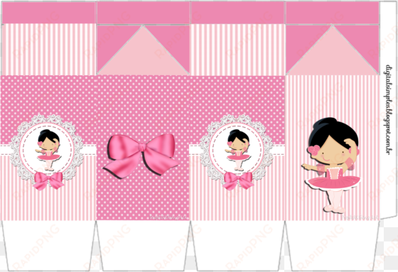 caixa milk tema "bailarina cor de rosa" - personalizados bailarina para imprimir