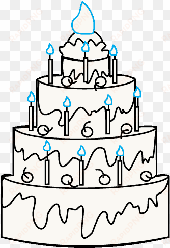 cake, small cake, hand drawn cake, dessert png image - cake
