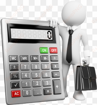 calculator png clipart - 3d people accountant