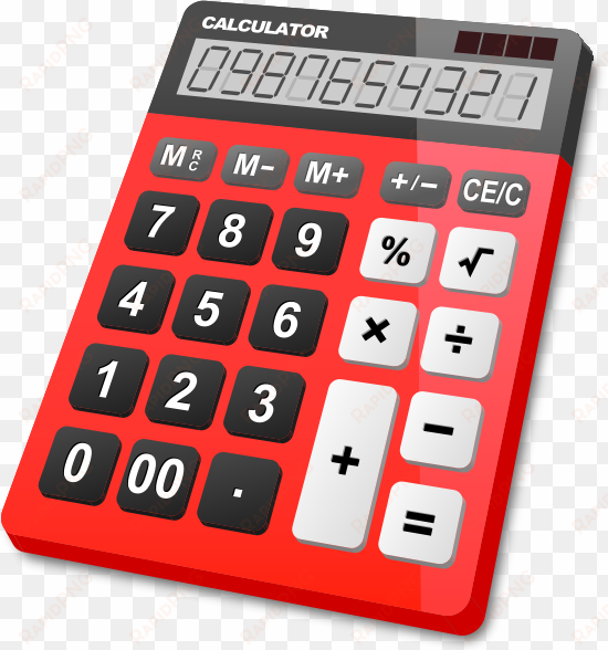 calculator red - clip art calculator
