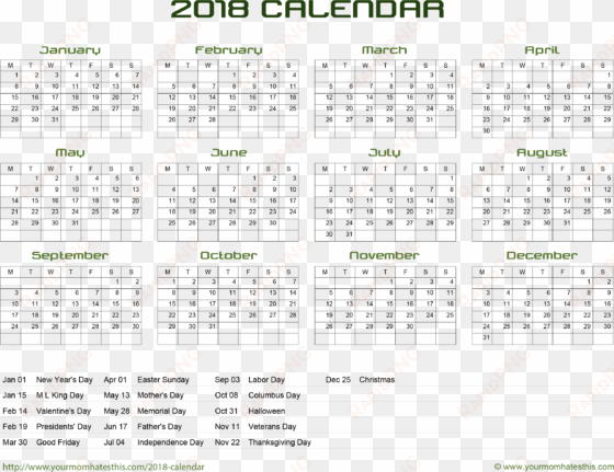 calendar png 2018 download free download - number